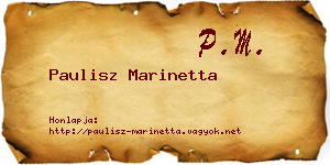Paulisz Marinetta névjegykártya